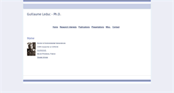 Desktop Screenshot of guillaume-leduc.com